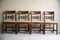 Antique Bar Back Dining Chairs in Mahogany, Set of 4 1