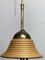 Pencil Reed, Rattan, Bamboo and Brass Pendants, Italy, 1970s, Set of 2 8