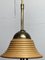 Pencil Reed, Rattan, Bamboo and Brass Pendants, Italy, 1970s, Set of 2, Image 8