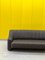 Model 44 Three-Seater Sofa in Black Leather from De Sede, 1970s 18