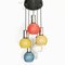 Vintage Hanging Lamp with Groffed Glass, 1950s, Image 9