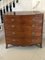 Antique George III Figured Mahogany Bow Fronted Chest of 5 Drawers, 1800, Image 1