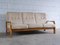 Mid-Century Sofa in Wood and Fabric 1