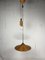 Pencil Reed, Rattan, Bamboo and Brass Counter Weight Pendant, Italy, 1970s 15