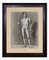 Neoclassical Artist, Men's Nude Study, Early 1800s, Charcoal & Pencil on Paper, Framed 1