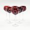 Copas de vino Mid-Century de cristal con adornos cortados a mano de HSG Hortensja, años 60. Juego de 6, Imagen 1