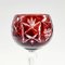 Copas de vino Mid-Century de cristal con adornos cortados a mano de HSG Hortensja, años 60. Juego de 6, Imagen 5