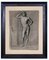Artista neoclassico, studio di nudo maschile, inizio 1800, carboncino e matita su carta, con cornice, Immagine 1