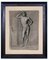 Neoclassical Artist, Men's Nude Study, Early 1800s, Charcoal & Pencil on Paper, Framed 1