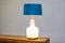 Large Mid-Century Opaline Glass Table Lamp 2