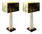 Italian Table Lamps in Murano Glass and Brass Shades, 2010s, Set of 2 1