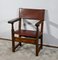 Late 19th Century Armchair in Walnut and Cordovan Leather, Image 3