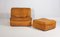 DS-46 Thick Buffalo Leather Lounge Chair & Pouf from de Sede, 1970s 1