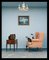 Matthias Clamer, Pingouins sur une chaise devant la télévision, Vue latérale, Tirage photographique, 2022 1