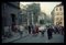 Peter Cornelius, Scena di strada a Montmartre, Parigi, 1956-61, Fotografia, Immagine 1