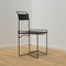 Stuhl aus schwarz getöntem Metall, 1980er 1