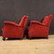 Italian Armchairs in Red Fabric, 1970, Set of 2 7
