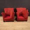 Italian Armchairs in Red Fabric, 1970, Set of 2 3