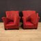 Italian Armchairs in Red Fabric, 1970, Set of 2, Image 3