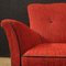 Italian Armchairs in Red Fabric, 1970, Set of 2 2