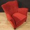 Italian Armchairs in Red Fabric, 1970, Set of 2 9