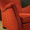 Italian Armchairs in Red Fabric, 1970, Set of 2, Image 4