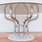 Smoked Glass Dining Table with Chromed and Marble Base in the style of Giotto Stoppino, Italy, 1970s 11