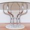 Smoked Glass Dining Table with Chromed and Marble Base in the style of Giotto Stoppino, Italy, 1970s, Image 11