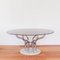 Smoked Glass Dining Table with Chromed and Marble Base in the style of Giotto Stoppino, Italy, 1970s 1