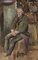 Otto von Faber Du Faur, Hombre sentado en el estudio, Acuarela, Imagen 3
