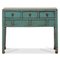 Blue Lacquer Console Table with Drawers, 1920s, Image 2
