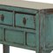 Blue Lacquer Console Table with Drawers, 1920s 6