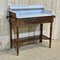 Louis Philippe Bathroom Table in Walnut and Marble 3