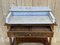 Louis Philippe Bathroom Table in Walnut and Marble 6