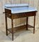 Louis Philippe Bathroom Table in Walnut and Marble 1
