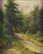 Wilhelm Schütze, Sunny Forest Path, 19th Century, Oil on Cardboard 1