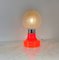 Italienische Vintage Tischlampe aus Glas & verchromtem Aluminium, 1960er 2