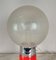 Italienische Vintage Tischlampe aus Glas & verchromtem Aluminium, 1960er 3