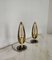 Italian Brass Golden Metal Table Lamps and Crystal Glass, 1960s, Set of 2, Image 13