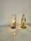 Italian Brass Golden Metal Table Lamps and Crystal Glass, 1960s, Set of 2 7