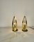 Italian Brass Golden Metal Table Lamps and Crystal Glass, 1960s, Set of 2, Image 10