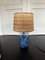 French Ceramic Lamp with Original Straw Lampshade by Jacques Blin, 1950s 9