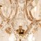 Vintage Kristall Kronleuchter mit goldenem Rahmen mit Pendeloque von Maison Charles, 1960er 10