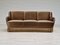 Vintage Danish 3 Seater Banana Sofa in Velour, 1970s 2