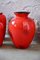 Large Red Vases from Schmider Zell, 1960s, Set of 4 5