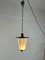 French Hanging Lamp in Brass and Opal Glass, 1950s 1