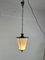 French Hanging Lamp in Brass and Opal Glass, 1950s, Image 1