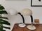 Bauhaus Italian Industrial White and Cream Desk Lamps, 1960s Set of 2 4