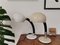 Italienische Industrielle Bauhaus Schreibtischlampen in Weiß & Creme, 1960er 2er Set 4