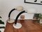 Bauhaus Italian Industrial White and Cream Desk Lamps, 1960s Set of 2 3